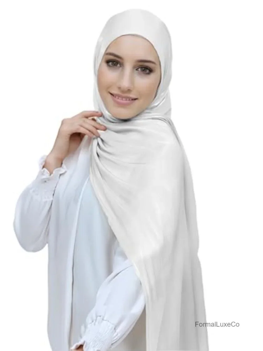 Organza Crepe Scarf Shawl Wrap Head Hijab Lightweight Sheer Flowy